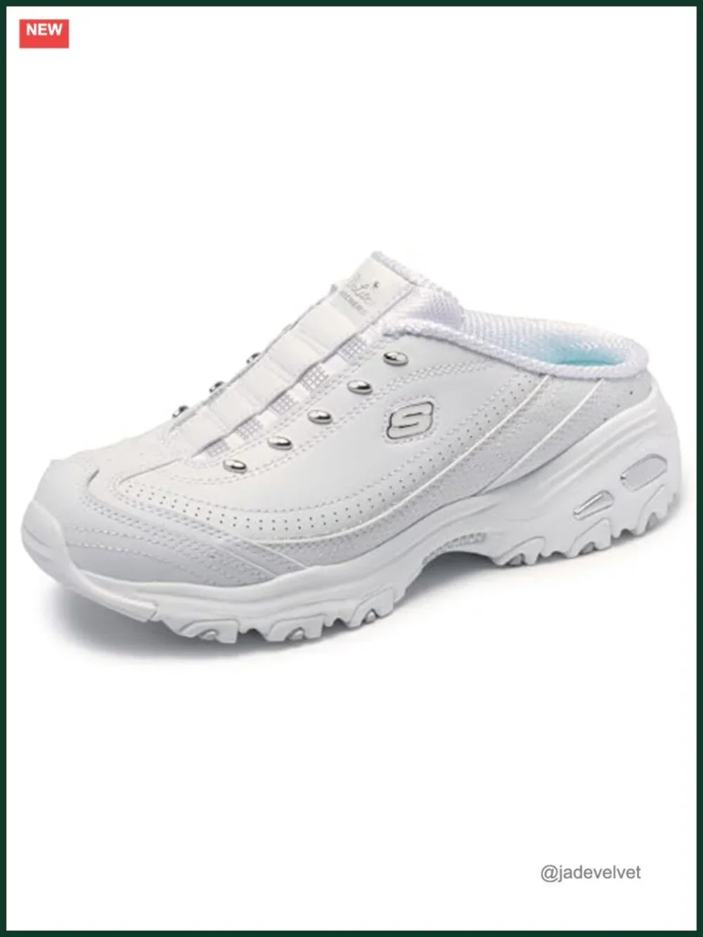Skechers D'Lites Slip-On Sneaker Leather Casual Women Shoes